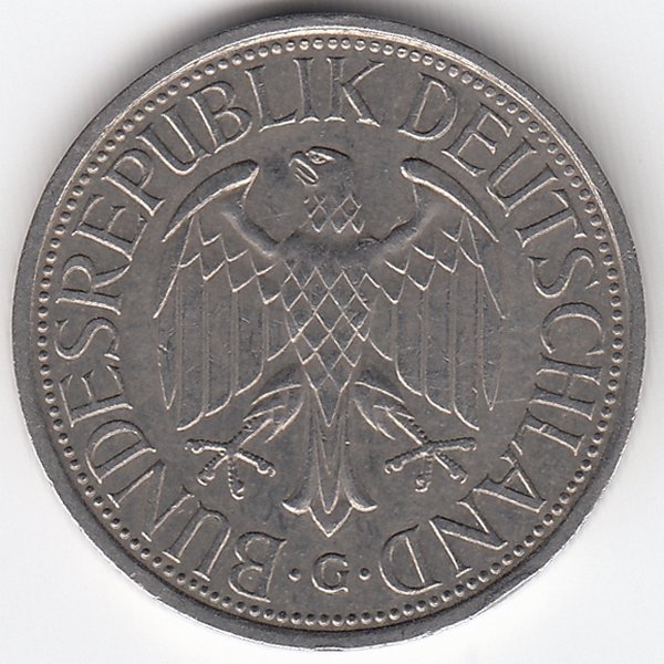 ФРГ 1 марка 1989 год (G)