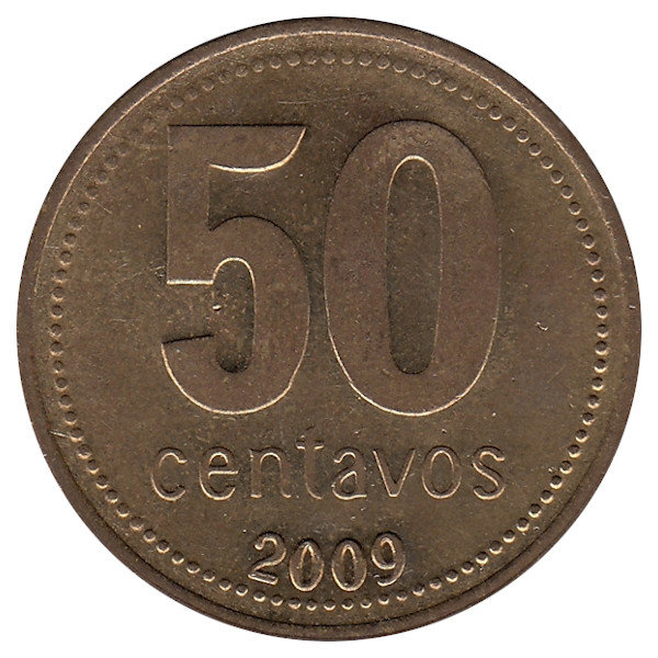 Аргентина 50 сентаво 2009 год