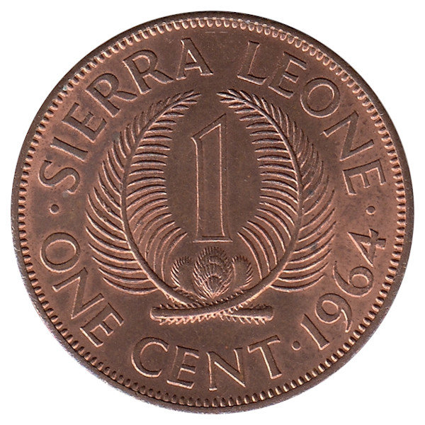 Сьерра-Леоне 1 цент 1964 год (UNC)