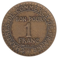Франция 1 франк 1924 год