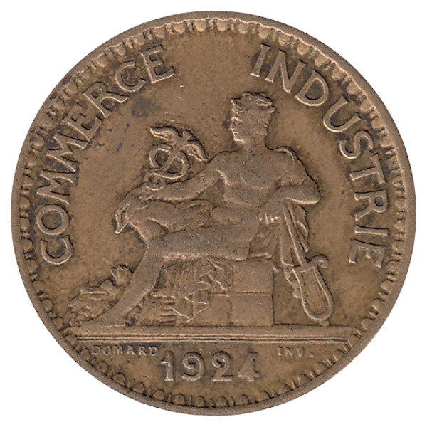 Франция 1 франк 1924 год