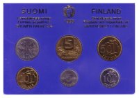 Финляндия набор монет 6 штук 1985 год