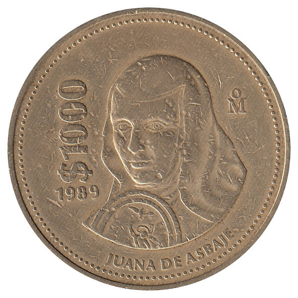 Мексика 1000 песо 1989 год
