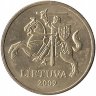 Литва 20 центов 2009 год (aUNC)