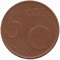 Австрия 5 евроцентов 2007 год
