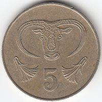 Кипр 5 центов 1983 год
