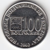 Венесуэла 100 боливаров 2002 год