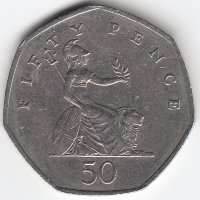 Великобритания 50 пенсов 1998 год