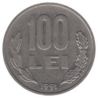 Румыния 100 лей 1991 год