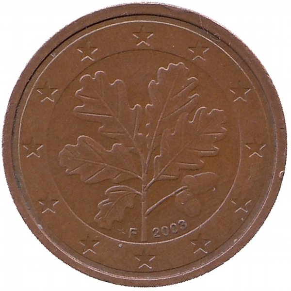 Германия 2 евроцента 2003 год (F)