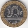 Франция 10 франков 1988 год