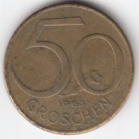 Австрия 50 грошей 1963 год