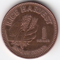 Гайана 1 доллар 2012 год