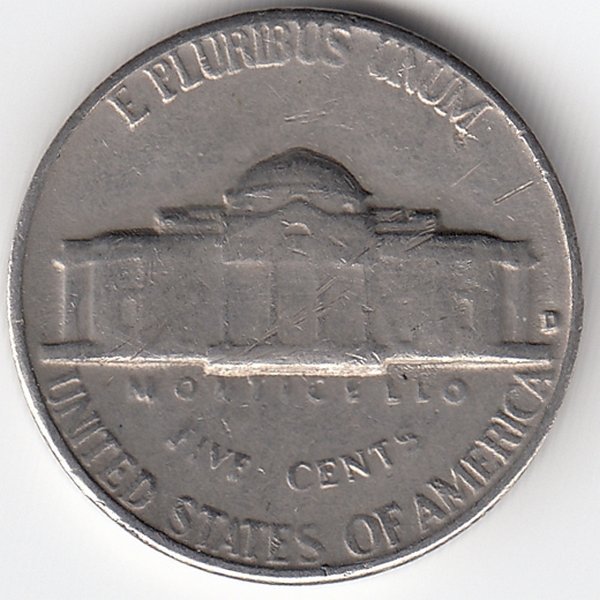 США 5 центов 1964 год