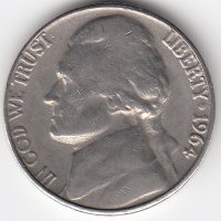 США 5 центов 1964 год