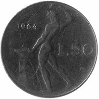 Италия 50 лир 1964 год