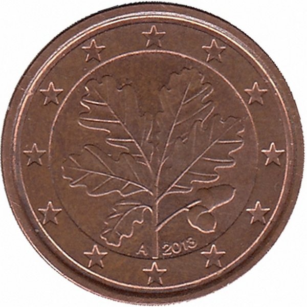 Германия 1 евроцент 2013 год (A)