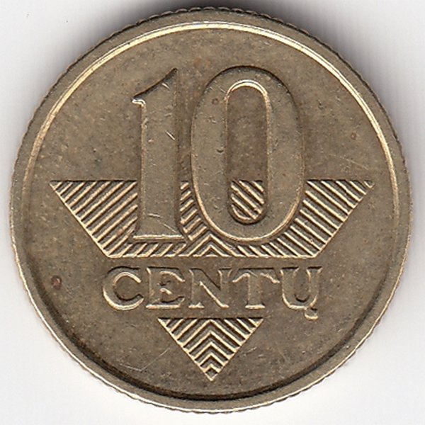 Литва 10 центов 1998 год