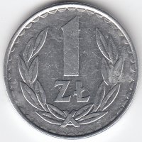 Польша 1 злотый 1987 год