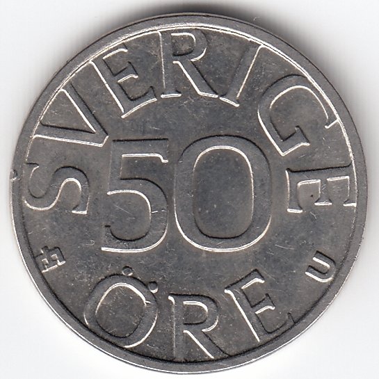 Швеция 50 эре 1983 год