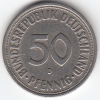 ФРГ 50 пфеннигов 1950 год (D)