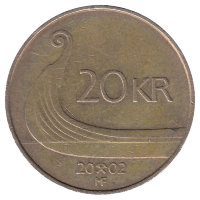 Норвегия 20 крон 2002 год