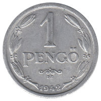 Венгрия 1 пенгё 1942 год