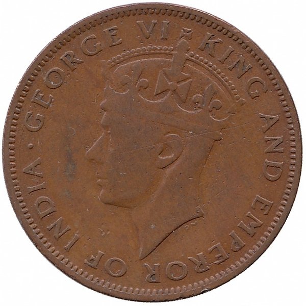 Британский Гондурас 1 цент 1947 год