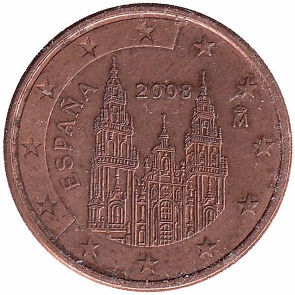 Испания 5 евроцентов 2008 год