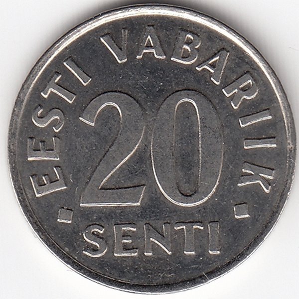 Эстония 20 сентов 2003 год