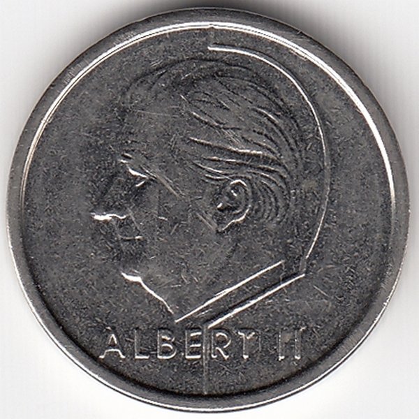 Бельгия (Belgique) 1 франк 1997 год