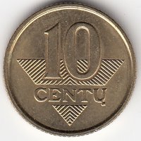 Литва 10 центов 1999 год