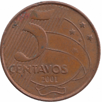 Бразилия 5 сентаво 2001 год