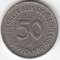 ФРГ 50 пфеннигов 1975 год (D)