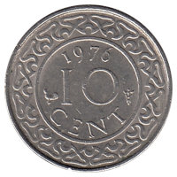 Суринам 10 центов 1976 год