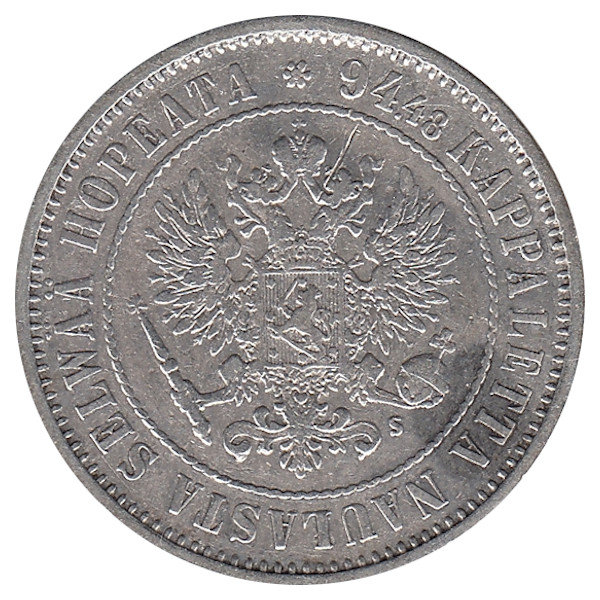 Финляндия (Великое княжество) 1 марка 1874 год