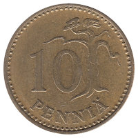 Финляндия 10 пенни 1970 год
