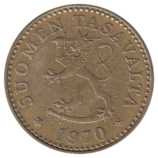 Финляндия 10 пенни 1970 год