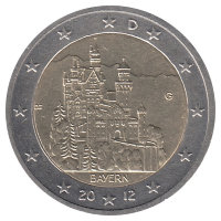 Германия 2 евро 2012 год (G)