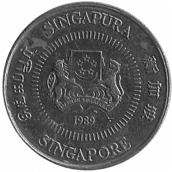 Сингапур 10 центов 1989 год