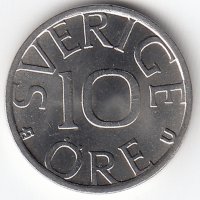 Швеция 10 эре 1979 год