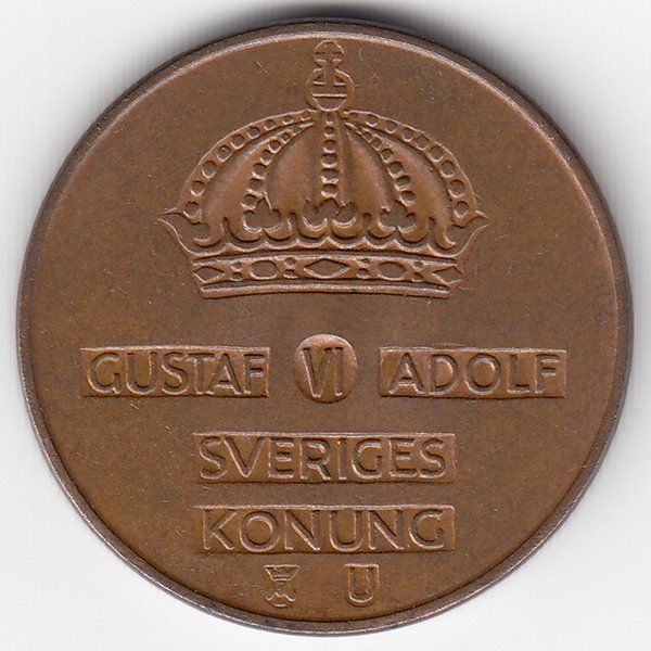 Швеция 5 эре 1970 год