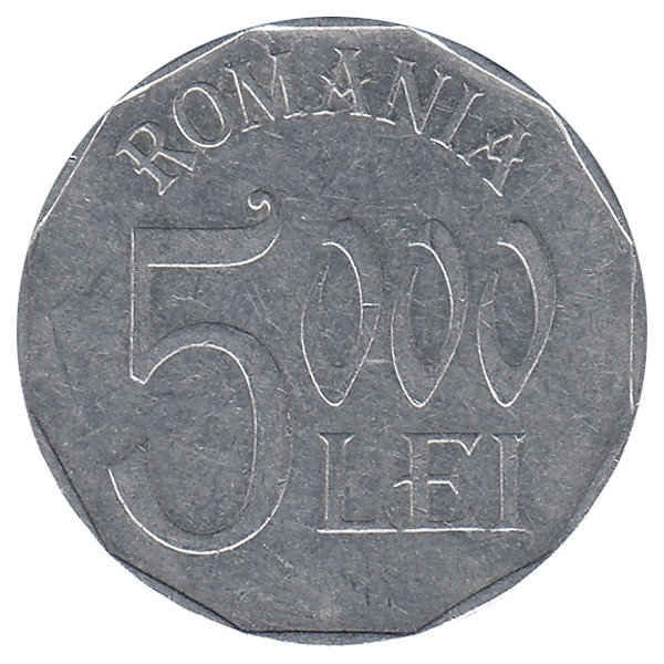 Румыния 5000 лей 2002 год