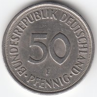 ФРГ 50 пфеннигов 1975 год (F)