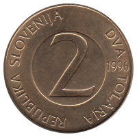 Словения 2 толара 1996 год (UNC)