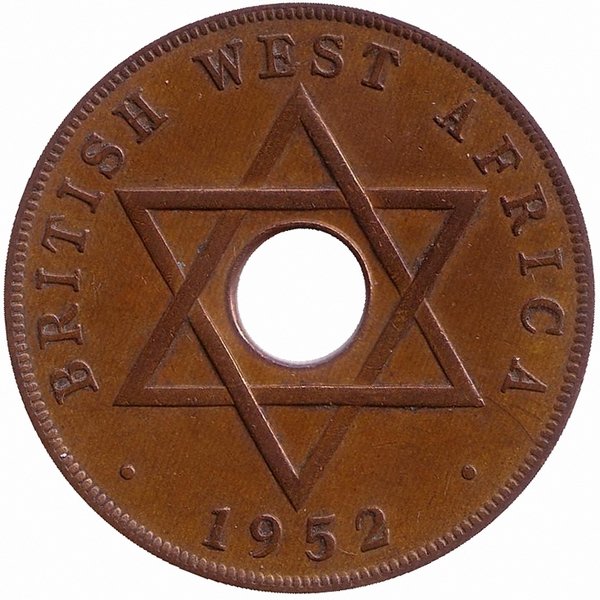 Британская Западная Африка 1 пенни 1952 год (KN)