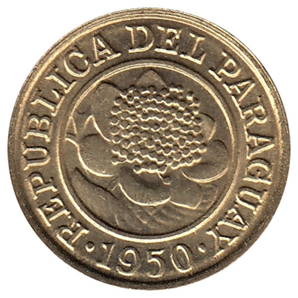 Парагвай 1 сентимо 1950 год (UNC)