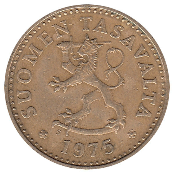 Финляндия 10 пенни 1975 год