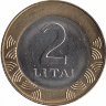 Литва 2 лита 2010 год (UNC)