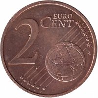 Люксембург 2 евроцента 2011 год (aUNC)